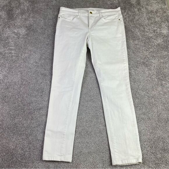Frame Denim Le Garcon Jeans Women's 27 White Skinny Low Rise Stretch - Picture 1 of 13